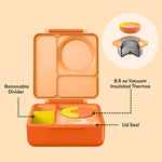 Načítať obrázok do zobrazovača galérie, OmieBox hot &amp; cold - Lunchbox s vyberateľnou termonádobou Poppy Orange
