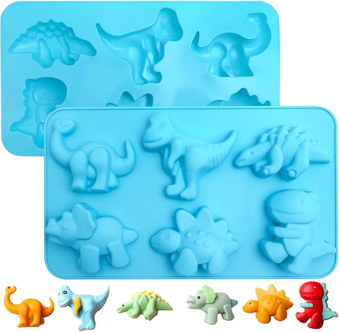 Silikónová forma na pečenie dinosaurov - modrá