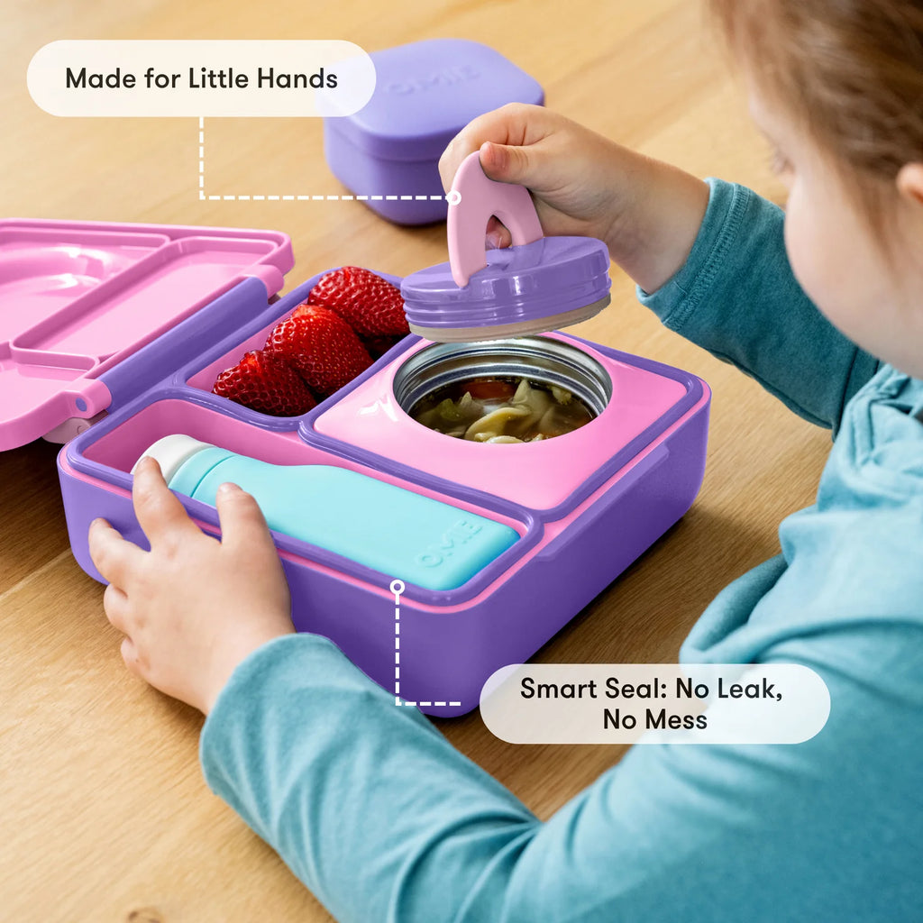 OmieBox hot & cold - Lunchbox s vyberateľnou termonádobou Unicorn Pink