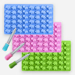 Načítať obrázok do zobrazovača galérie, Silikónová forma na gumených dinosauríkov s pipetou  - ružová
