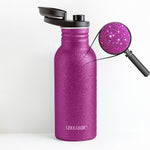 Načítať obrázok do zobrazovača galérie, Lekkabox GO 500ml - ľahká nerezová fľaša - ružová s trblietkami
