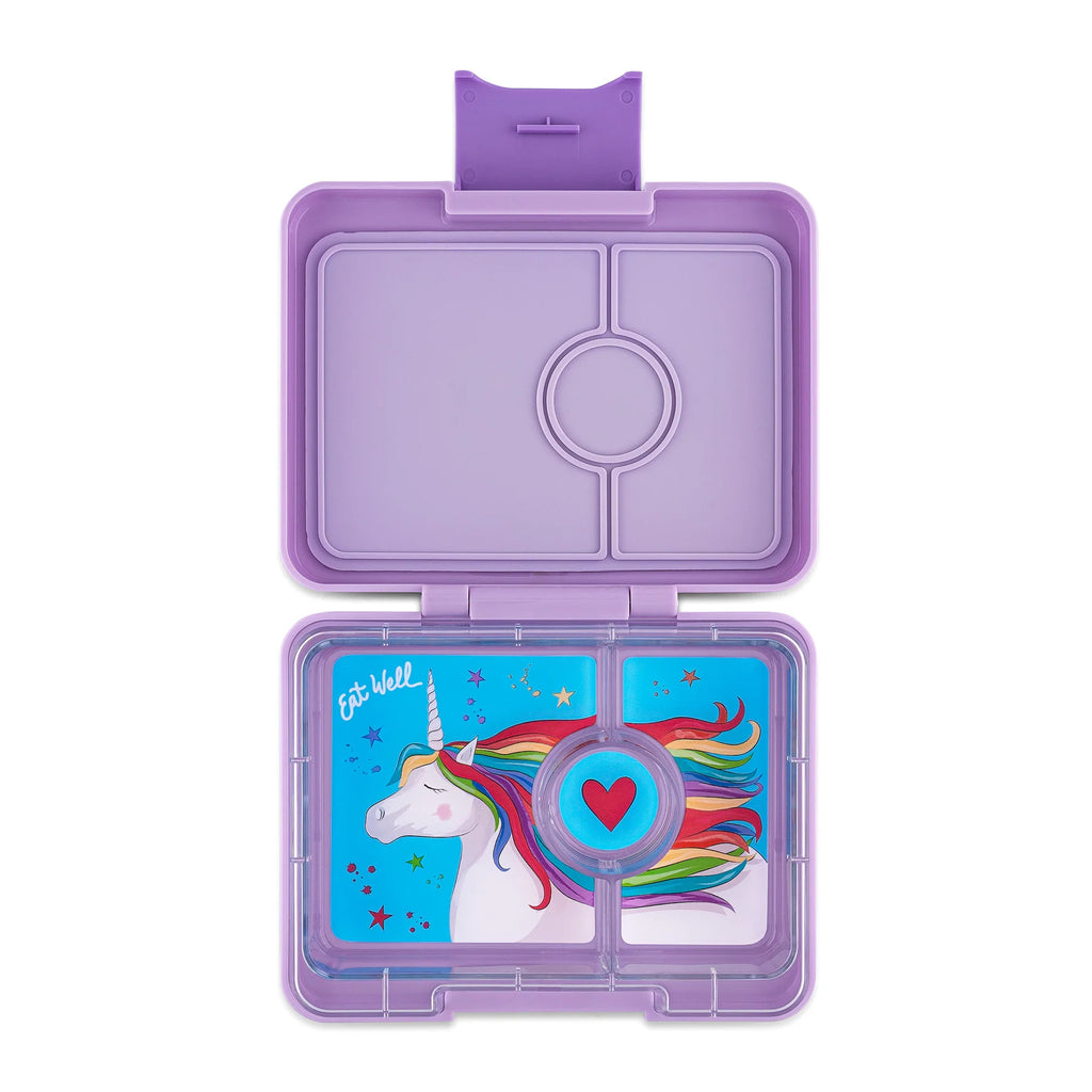 Yumbox Snack 3 oddelenia fialová - jednorožec