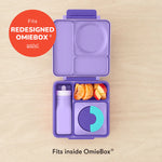 Načítať obrázok do zobrazovača galérie, OmieBottle 260ml - silikónová fľaška do OmieBoxu so slamkou - fialová
