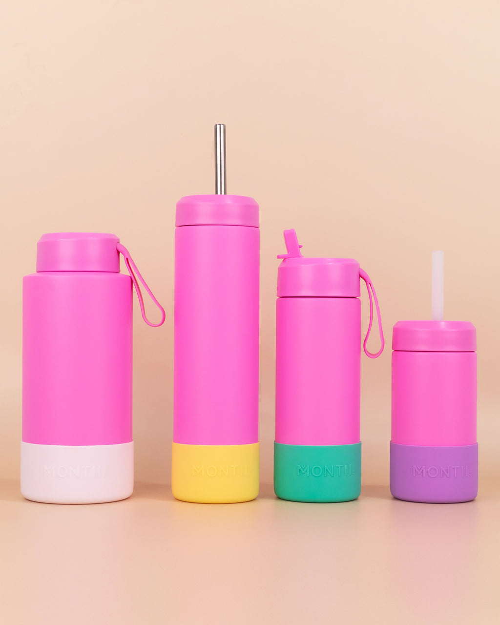 Montii Fusion 700ml - termoizolačná fľaša Ružová s cucacím viečkom