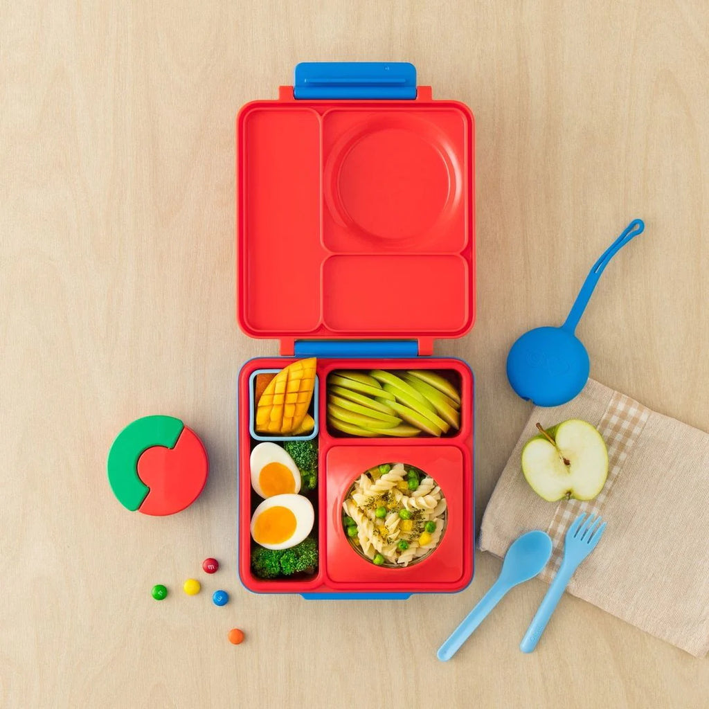 OmieBox hot & cold - Lunchbox s vyberateľnou termonádobou Červená