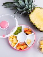 Načítať obrázok do zobrazovača galérie, Göbe Spinner FLIP (malý) - boxík s tlačidlom pre najmenších s 5 priehradkami ružová
