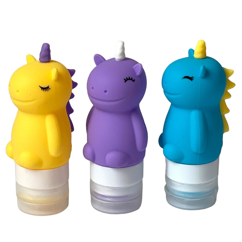 Yumbox Sada 3 silikónových fľaštičiek Jednorožce 60ml