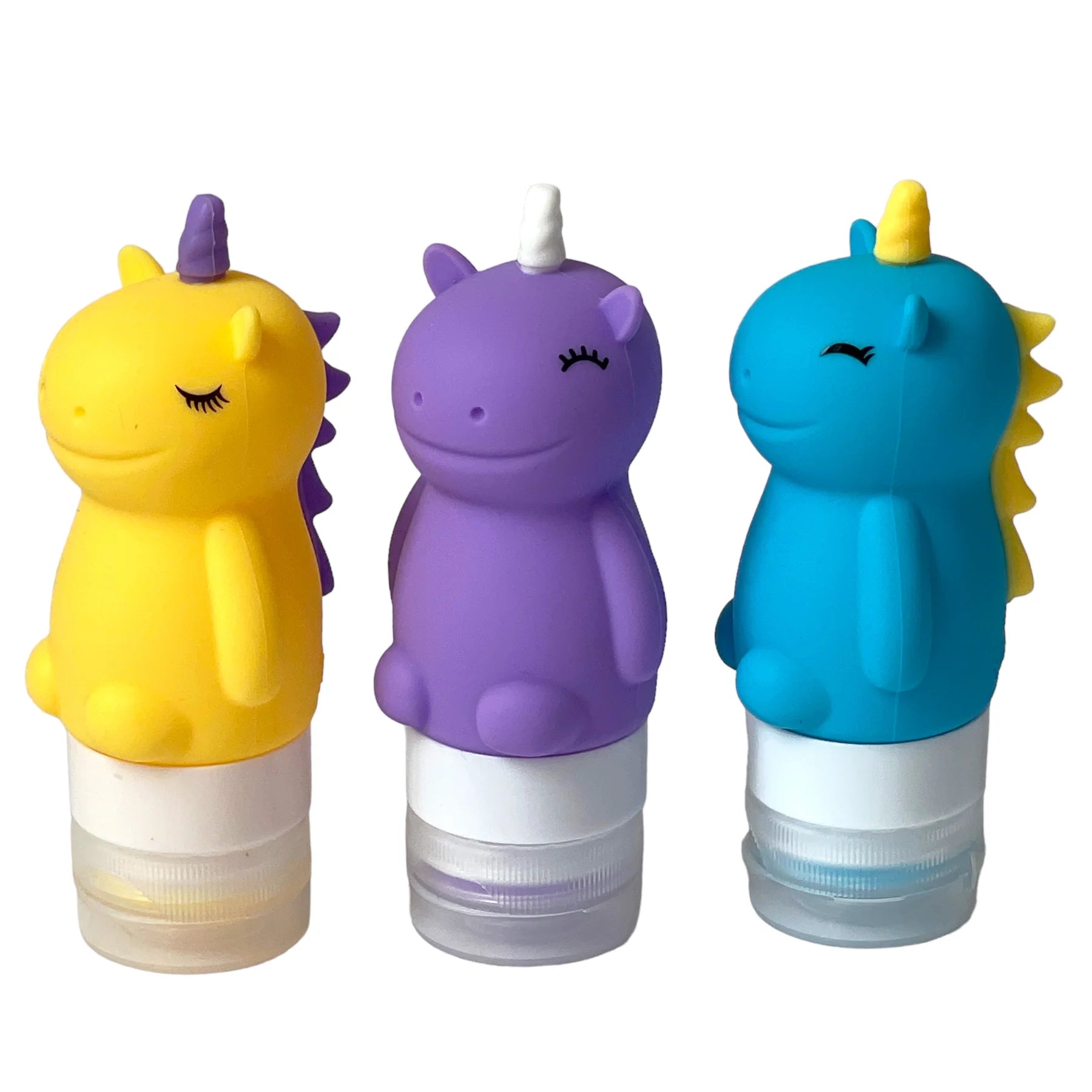 Yumbox Sada 3 silikónových fľaštičiek Jednorožce 60ml