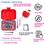 Načítať obrázok do zobrazovača galérie, Yumbox Original 6 oddelení červená Preteky
