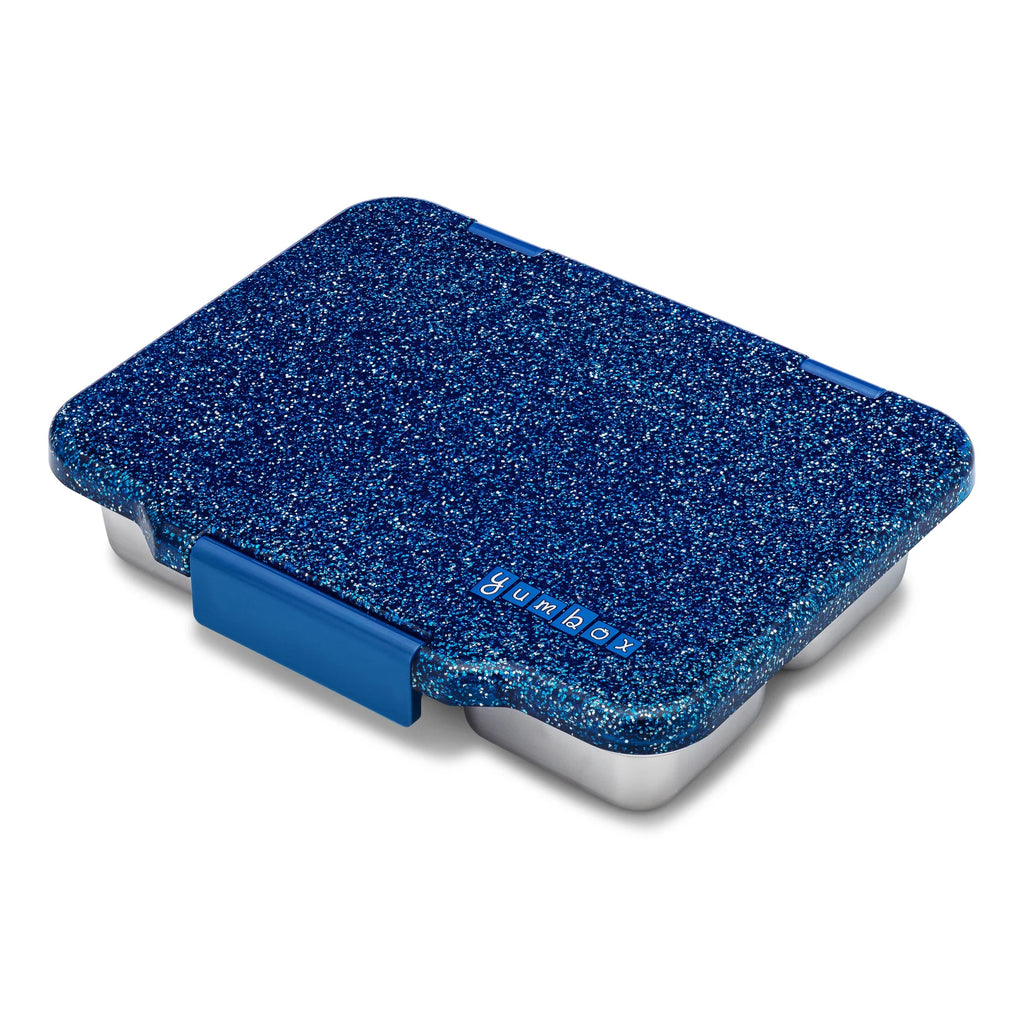 Yumbox Prêt  nerez 4 oddelenia - Modrý súmrak s trblietkami