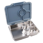 Načítať obrázok do zobrazovača galérie, Yumbox Prêt  nerez 4 oddelenia - Parížska modrá s trblietkami
