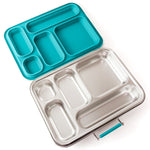 Načítať obrázok do zobrazovača galérie, Lekkabox GRANDE - nerezový box s 5 oddeleniami - petrolejová
