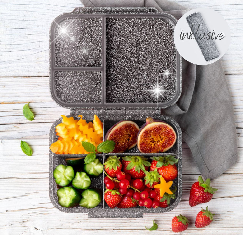 Lekkabox Glamour  MINI - čierny s trblietkami