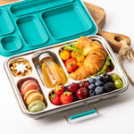 Načítať obrázok do zobrazovača galérie, Lekkabox GRANDE - nerezový box s 5 oddeleniami - petrolejová
