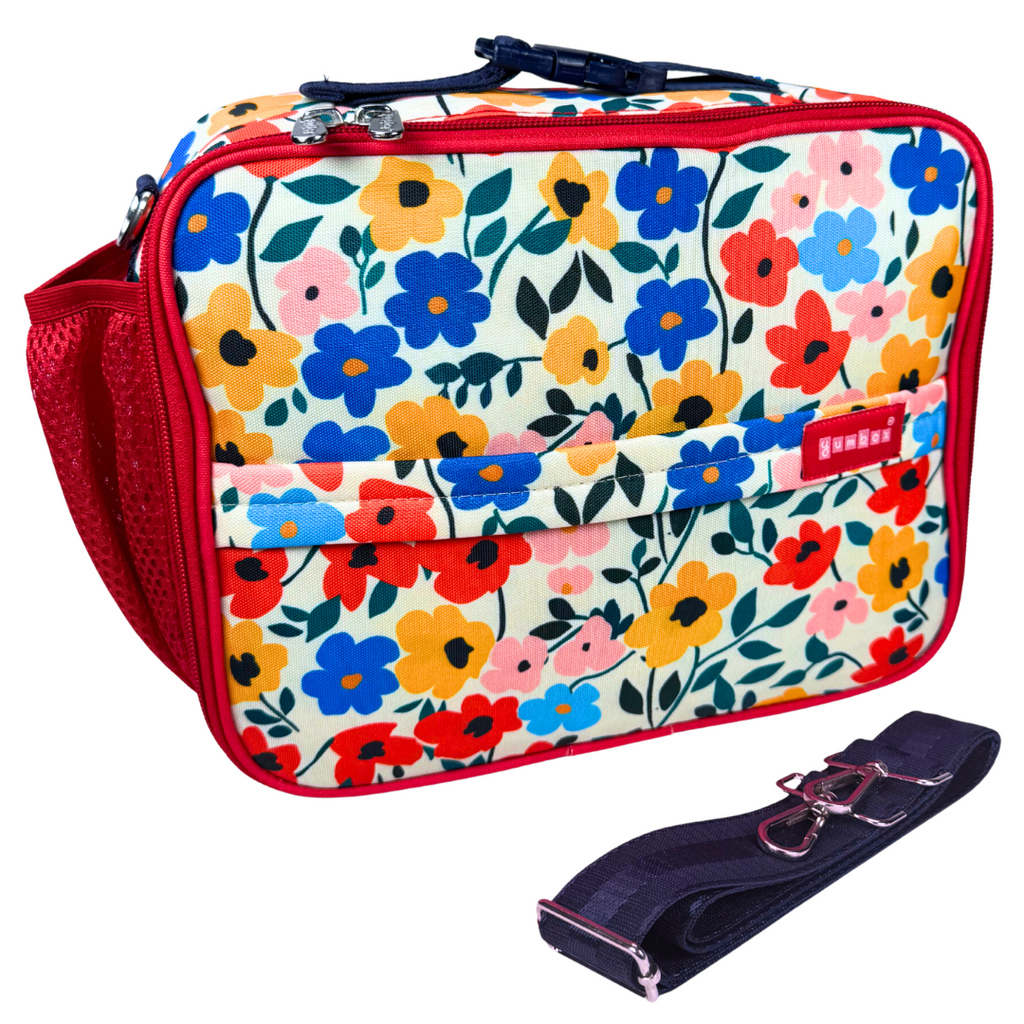 Yumbox termo izolačná taška na lunchbox s popruhom  - Makové kvietky