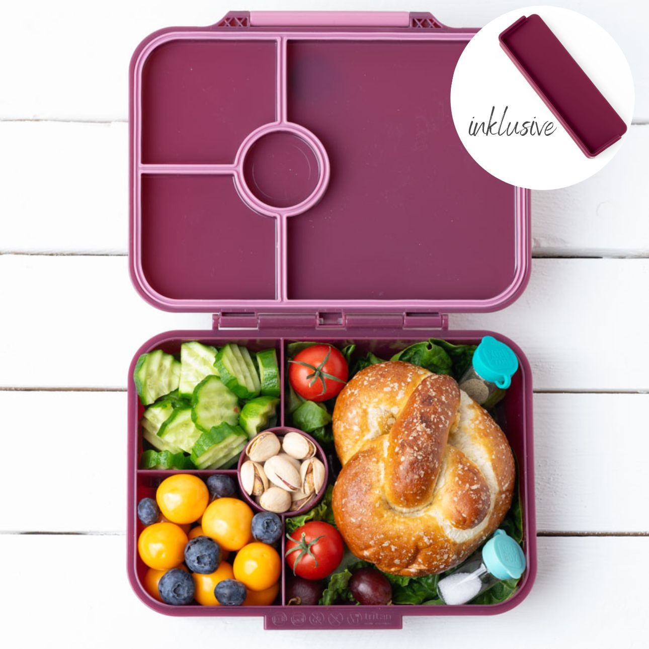 Lekkabox Classic  so 4 oddeleniami - Slivka