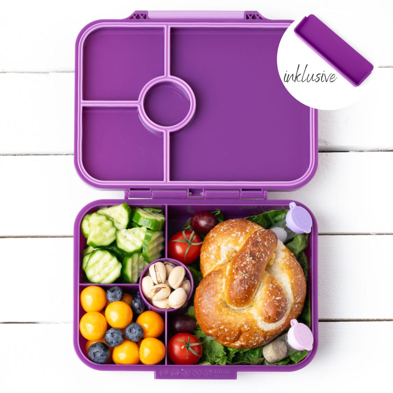Lekkabox Classic  so 4 oddeleniami - Lila