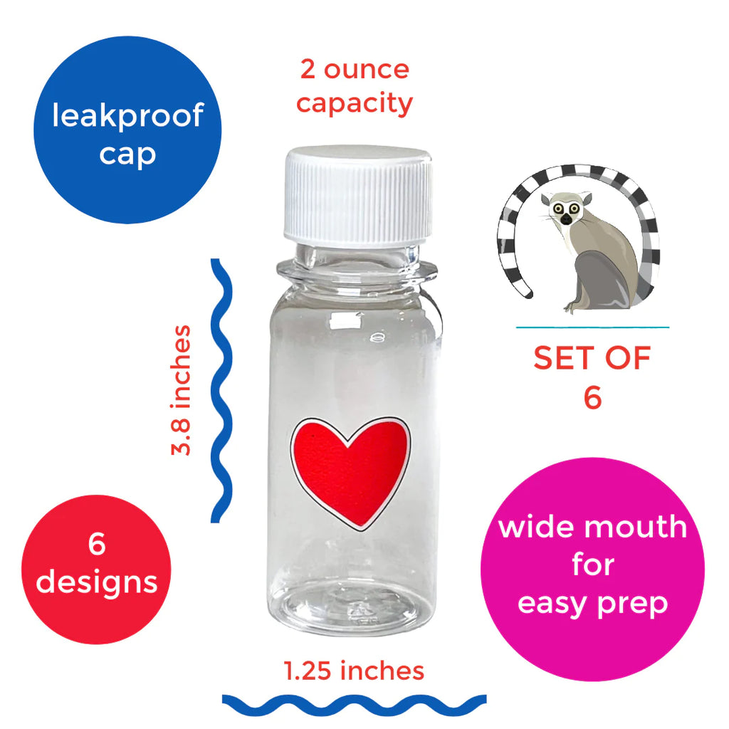 Yumbox Sada 6 mini fľaštičiek na džús 60ml