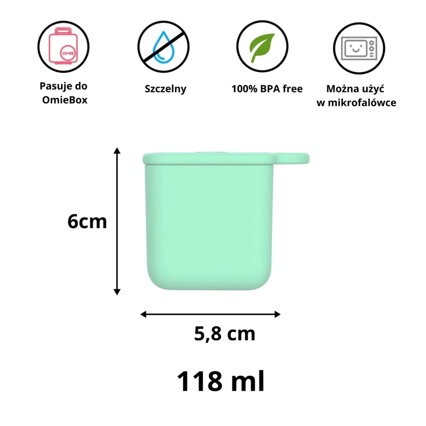 OmieDip - sada 2 silikónových dózičiek modrá a mentolová