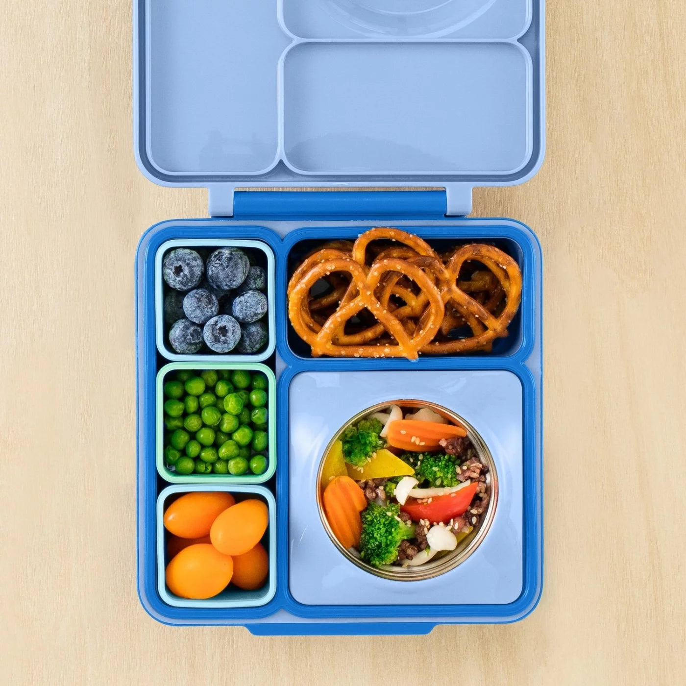 OmieDip - sada 2 silikónových dózičiek modrá a mentolová