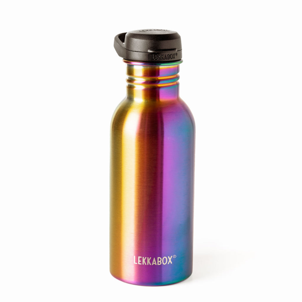 Lekkabox GO 500ml - ľahká nerezová fľaša - dúhová