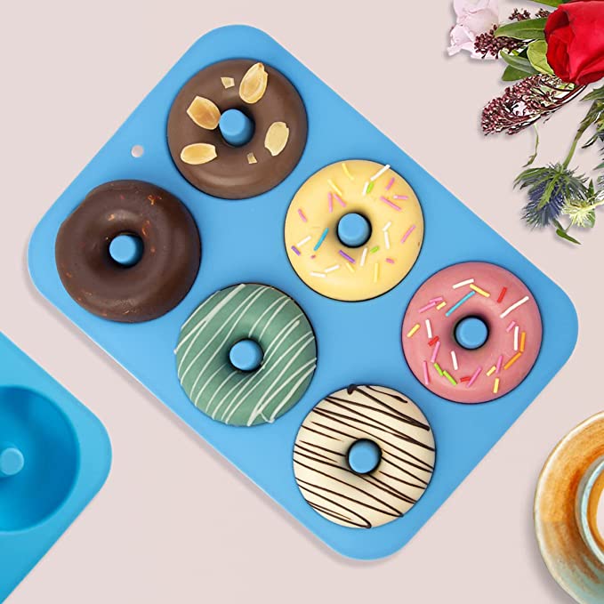 Silikónová forma na donuty - modrá