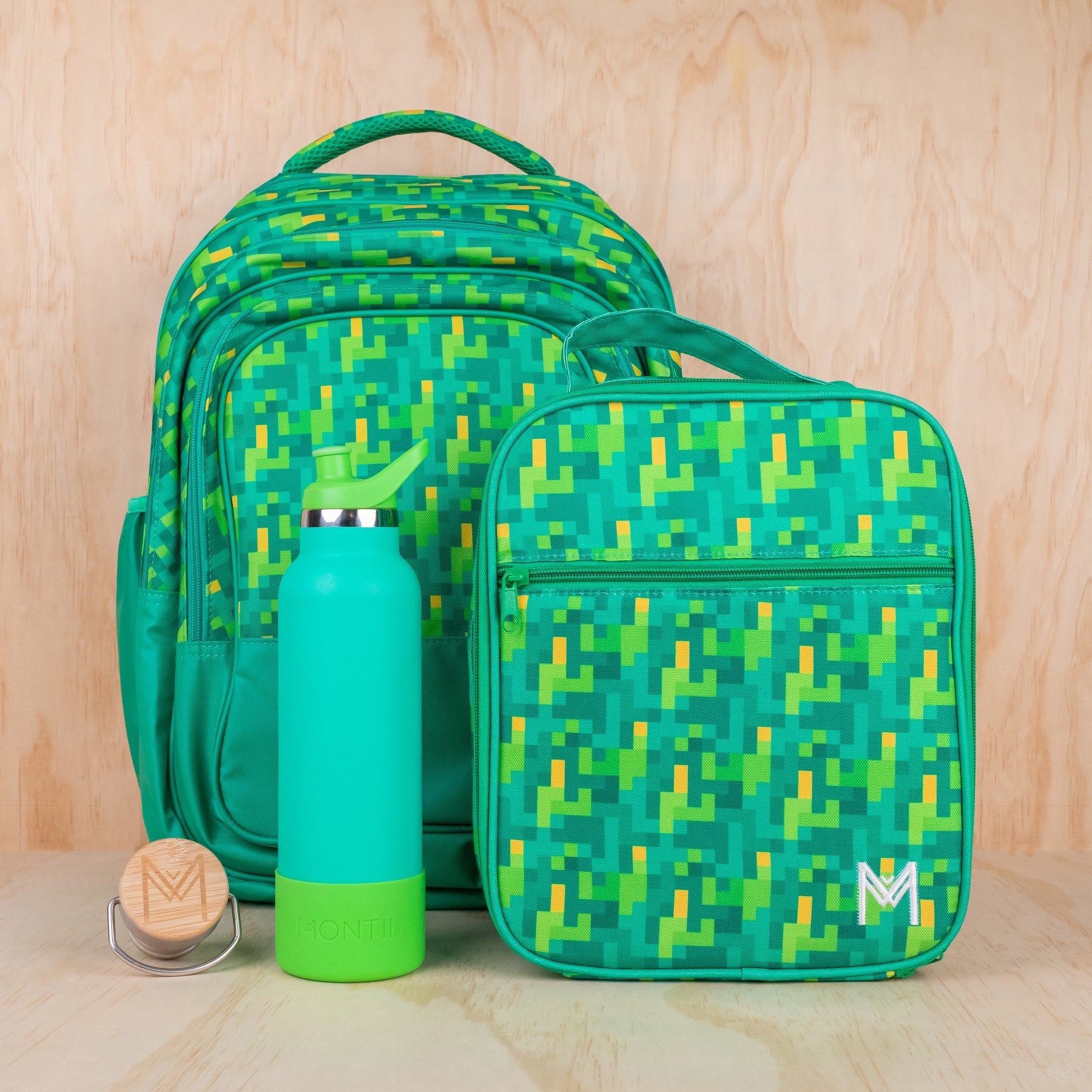 MontiiCo - Školský ruksak PIXELY len 700g!