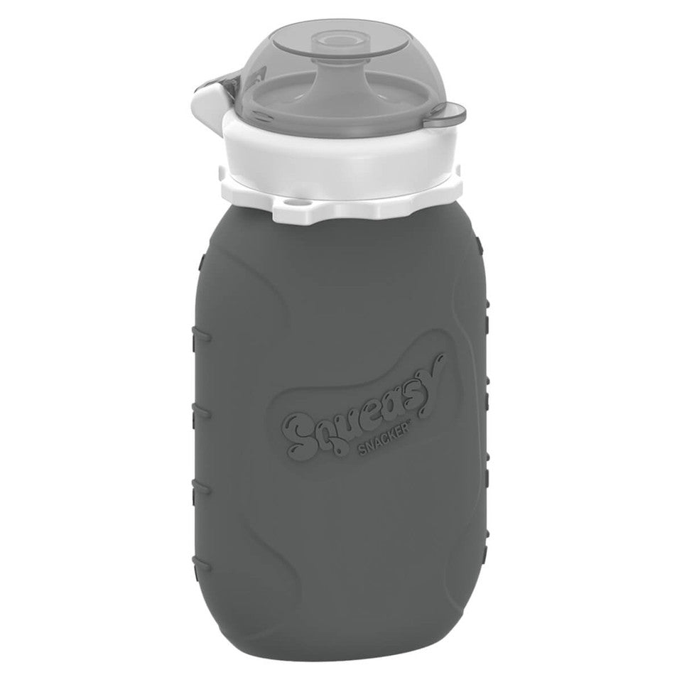 Squeasy Snacker - silikónová kapsička 180ml sivá