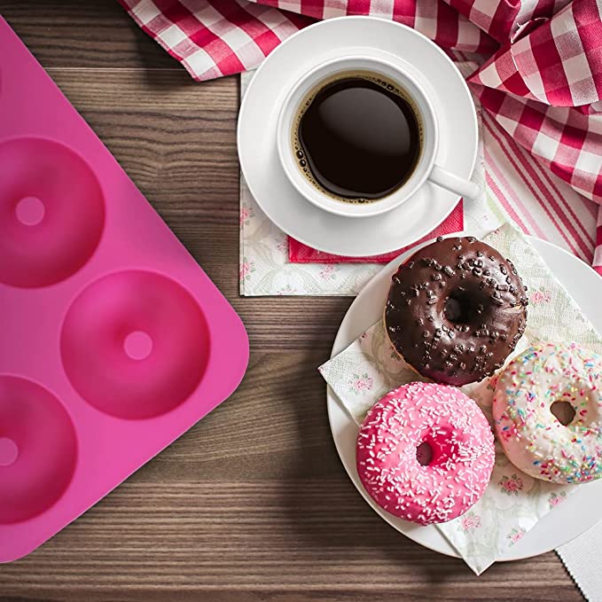 Silikónová forma na donuty ružová