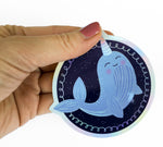 Načítať obrázok do zobrazovača galérie, Holografická vodeodolná nálepka veľryba Narval
