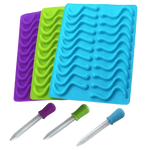 Načítať obrázok do zobrazovača galérie, Silikónová forma na gumových hadíkov s pipetou fialová
