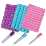 Načítať obrázok do zobrazovača galérie, Silikónová forma na gumových medvedíkov s pipetou - fialová
