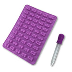Načítať obrázok do zobrazovača galérie, Silikónová forma na gumových medvedíkov s pipetou - fialová
