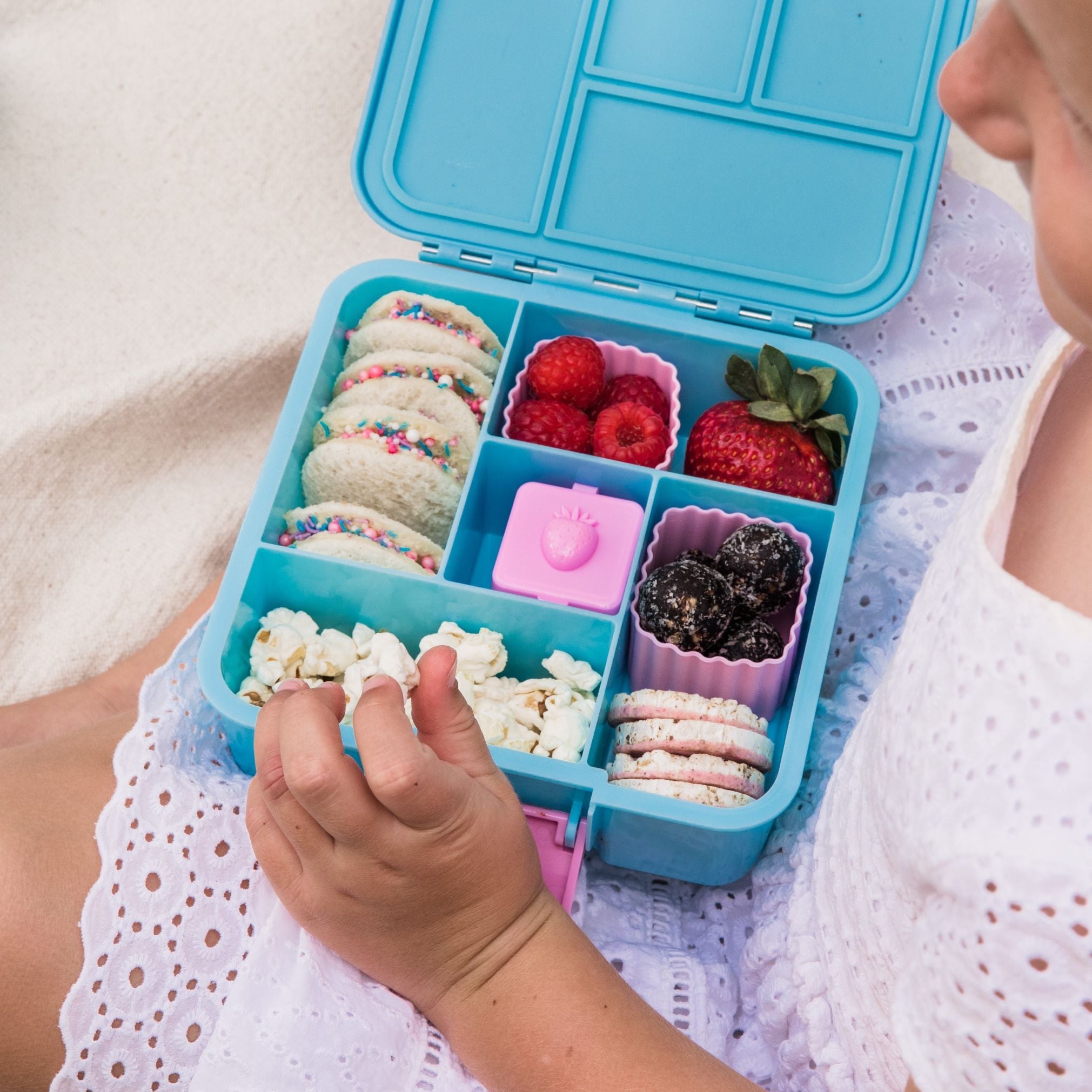 Bento Five - Little Lunch Box Co - svetlo modrý (ozdob si podľa seba)