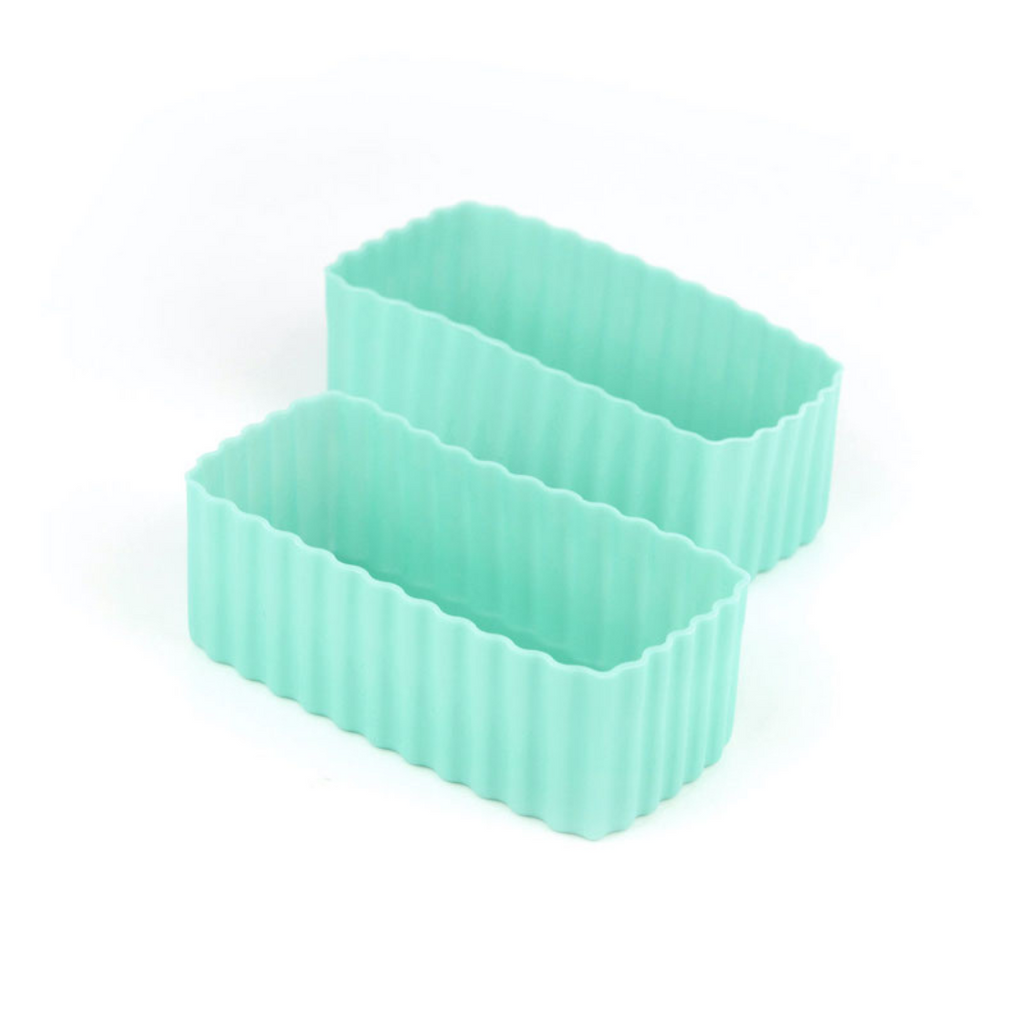 Sada 2 silikónových formičiek mätová Little Lunch Box Co