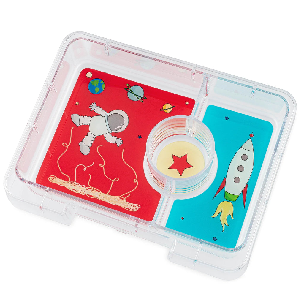 Yumbox Snack 3 oddelenia pravá modrá (raketa)