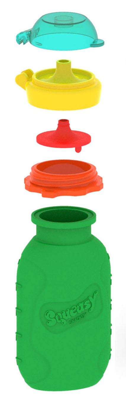 Squeasy Snacker Mini - silikónová kapsička 100ml ružová