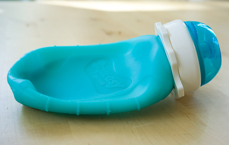 Squeasy Snacker Mini - silikónová kapsička 100ml tyrkysová