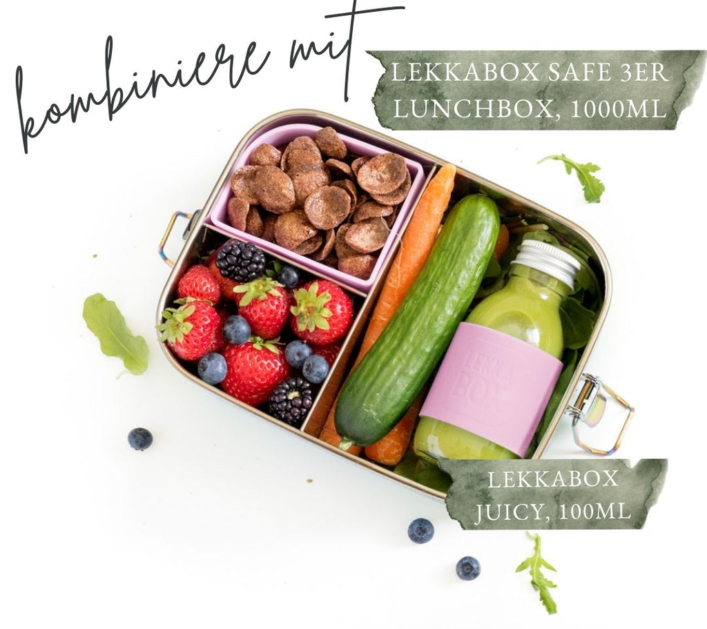 Lekkabox Juicy Mini fľaštička na smoothie/džús 100ml Ruža