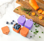 Načítať obrázok do zobrazovača galérie, OmieDip - sada 2 silikónových dózičiek fialová a oranžová
