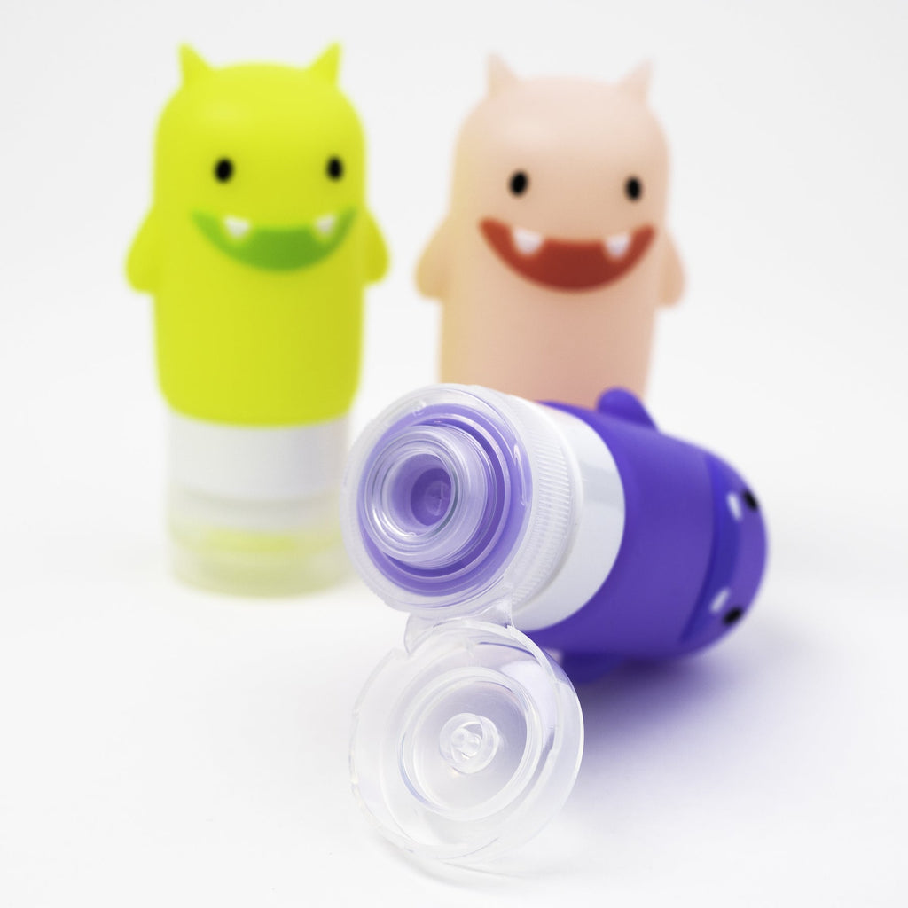 Yumbox Sada 3 silikónových fľaštičiek Veselé príšerky 60ml